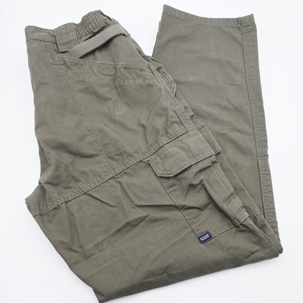 5.11 Tactical Pants Men's Size 34x34 (Fit 32X33) Olive Green Cotton Canvas 74251